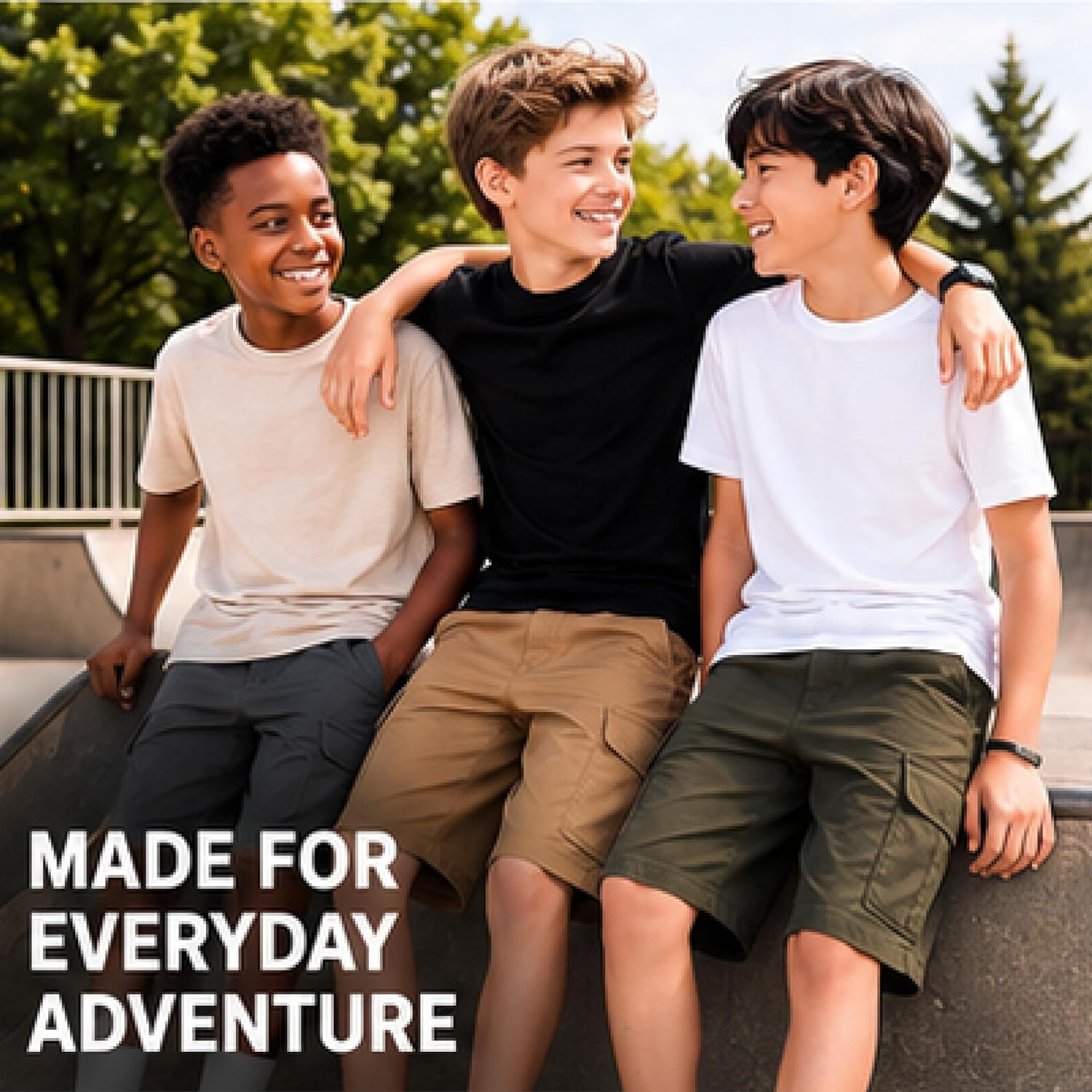 DKNY Boys Shorts - Lightweight Performance Stretch Quick Dry Athletic Cargo Shorts for Boys with Pockets & Elastic Waistband