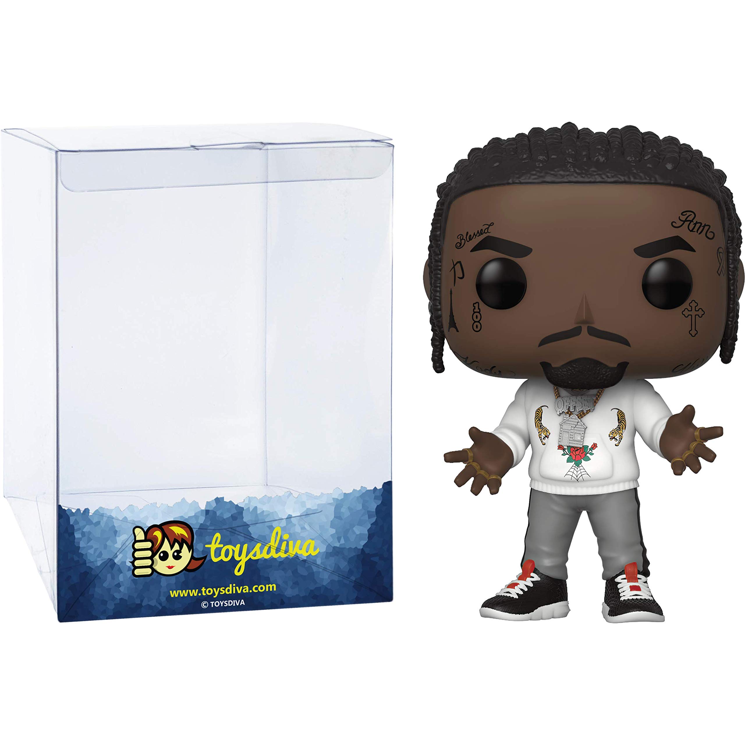 Offset: Funk o Pop! Rocks Vinyl Figure Bundle with 1 Compatible 'ToysDiva' Graphic Protector (108-37849 - B)