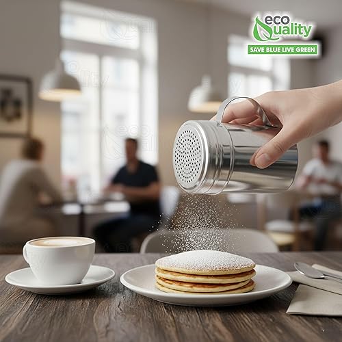 Miniatura 6 de [1 unidad] Juego de coctelera versátil de acero inoxidable de 10 onzas, sal, pimienta, azúcar, condimentos, orégano, especias para restaurantes,