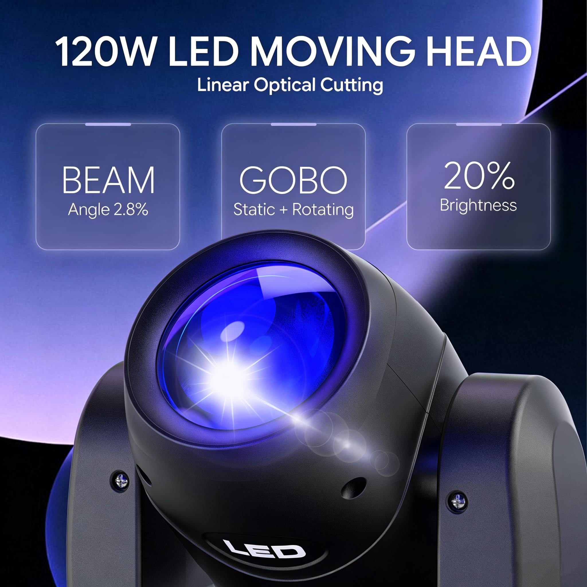 Amazon.co.jp: U`King 100W LED ムービングヘッドライト 舞台照明