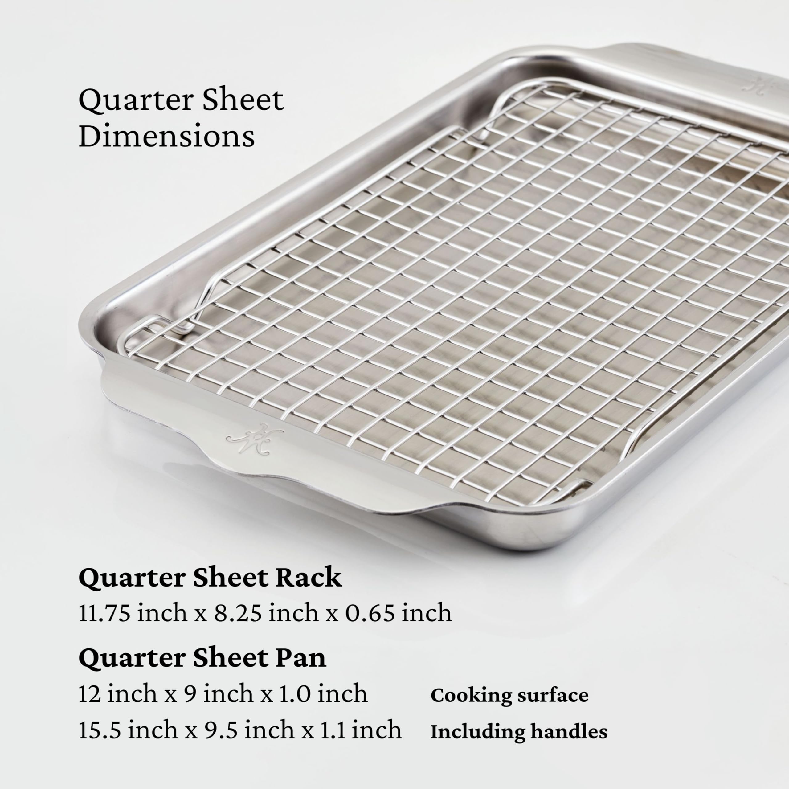 Hestan Provisions OvenBond – Dreilagige Viertelblechpfanne mit Edelstahlgestell, 22,9 x 31,8 cm
