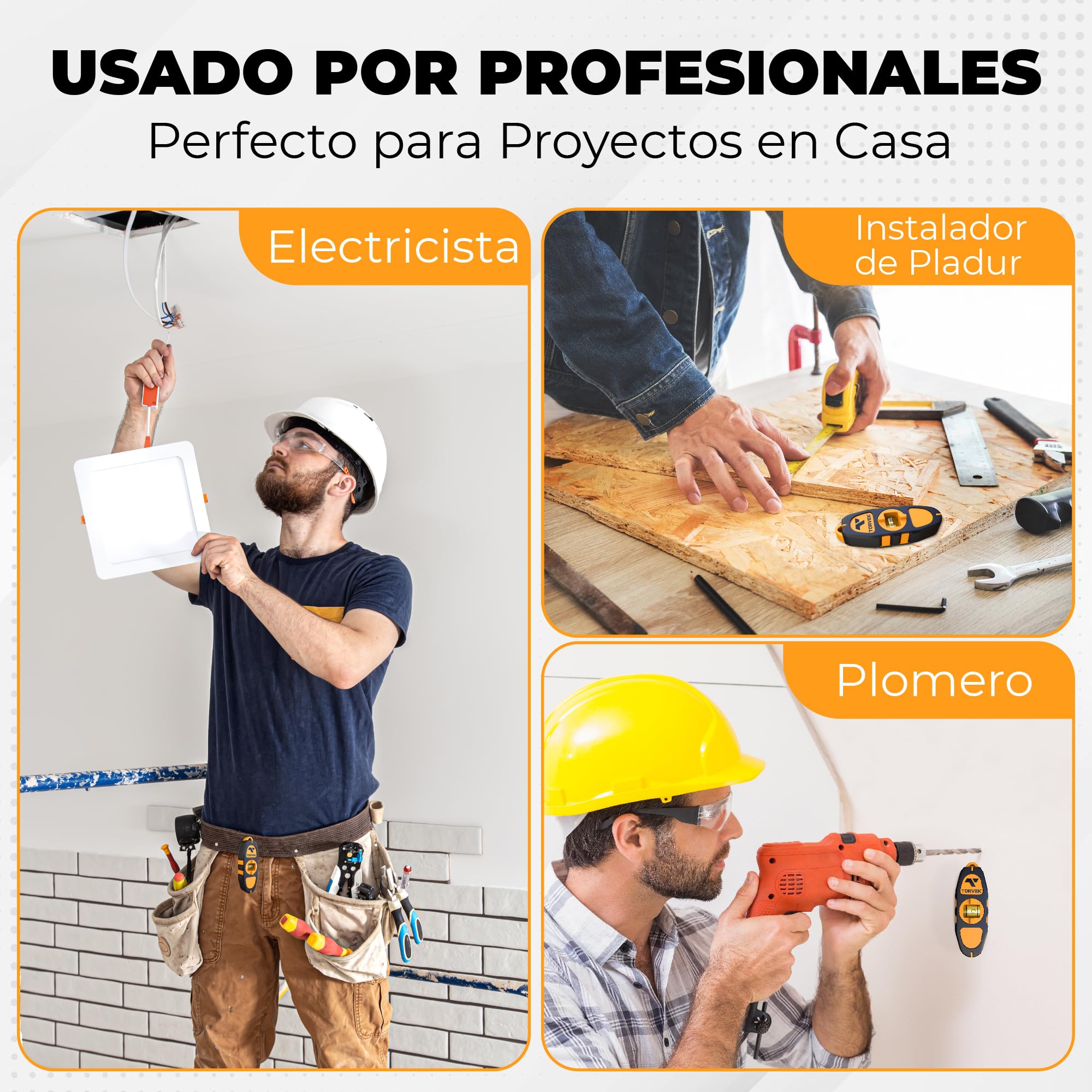 ✮ Imán para Pladur ✮ Detector de perfiles metálicos y tornillos – Imán de neodimio con nivel de burbuja giratorio – Herramienta precisa para electricistas, yeseros y fontaneros