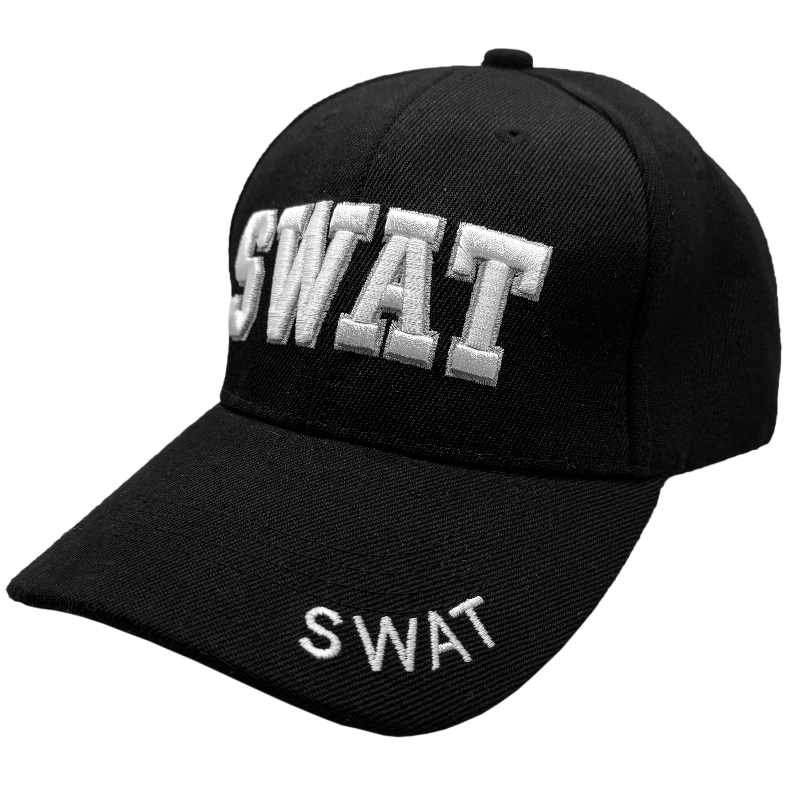 Swat Embroidered Adjustable Hat Black Ball Cap
