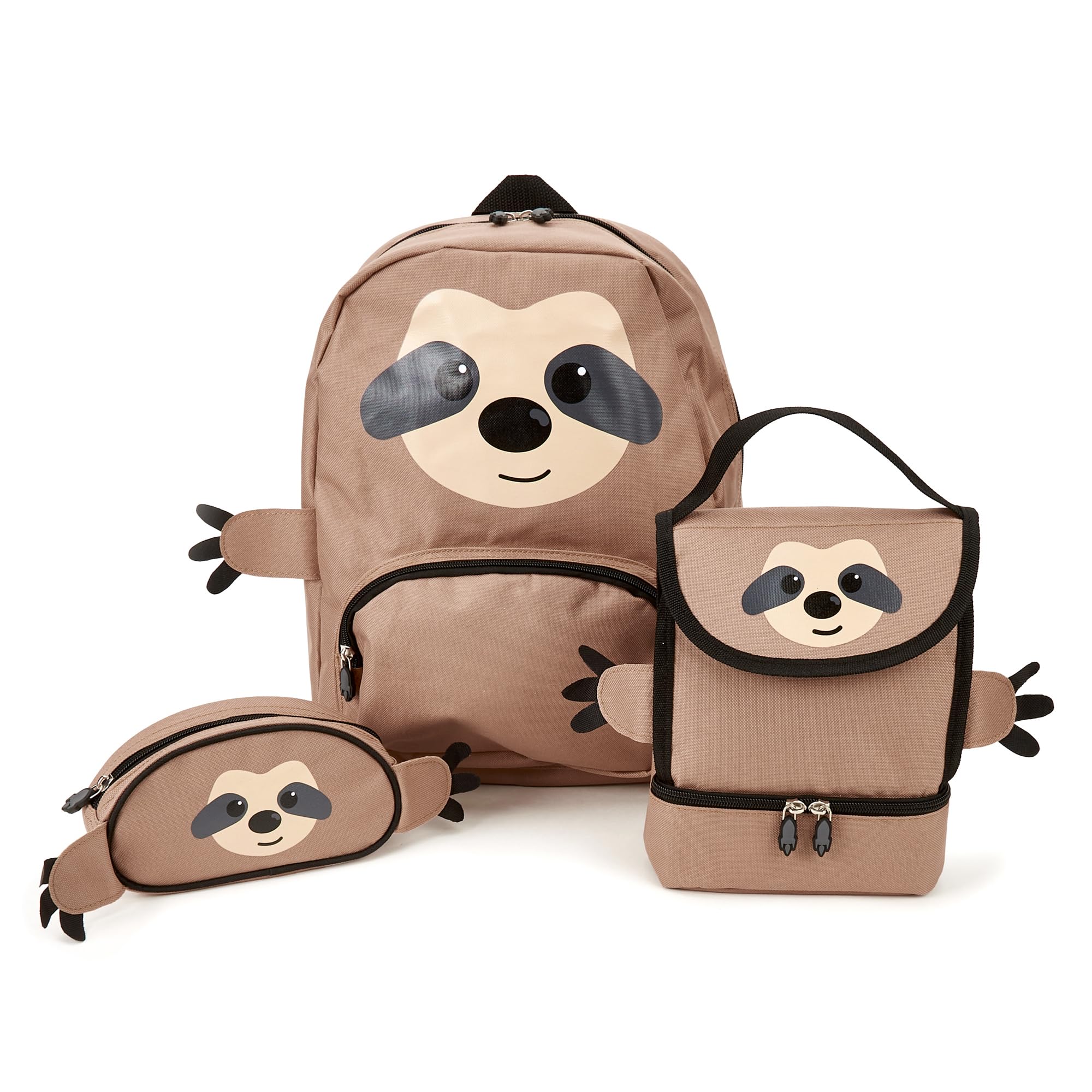 Zappi CoChildrens School Backpack Set Contains Backpack, Lunch Box and Pencil Case Boys Girls Fun Wildlife Rucksack