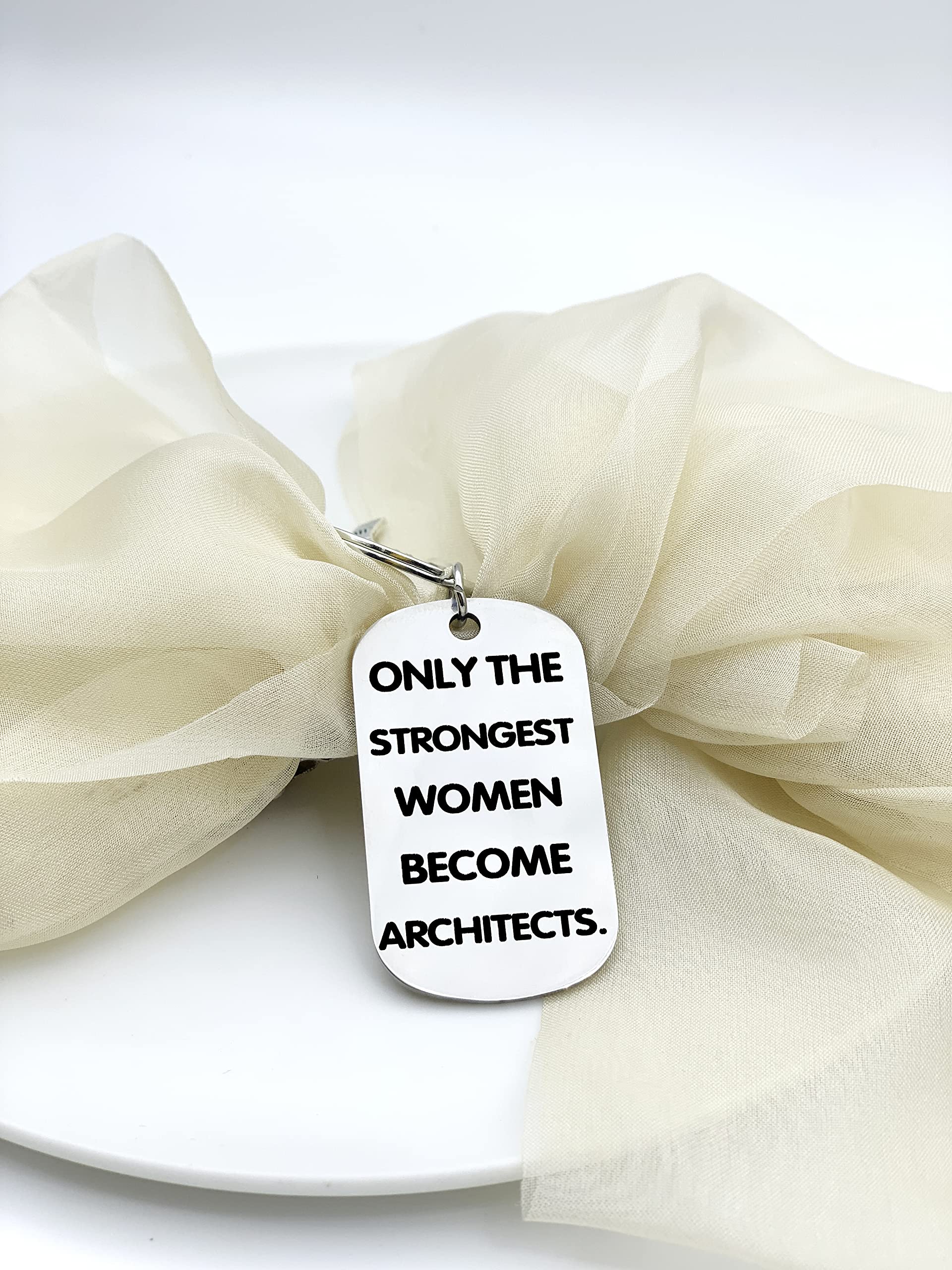 Architecture Gifts for Women: Thank You Keychains for Future Female Architect Students & Engineers - Inspirational Graduation & Retirement Key Ring Presents
