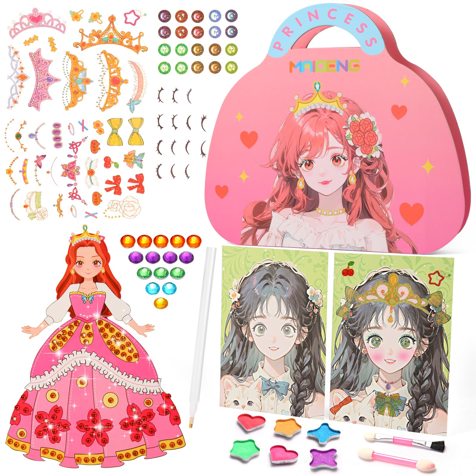 UATARU Kids Dress Up Game Set, 3 In 1 Make Up On Pa Produktbild-Vorschau 9