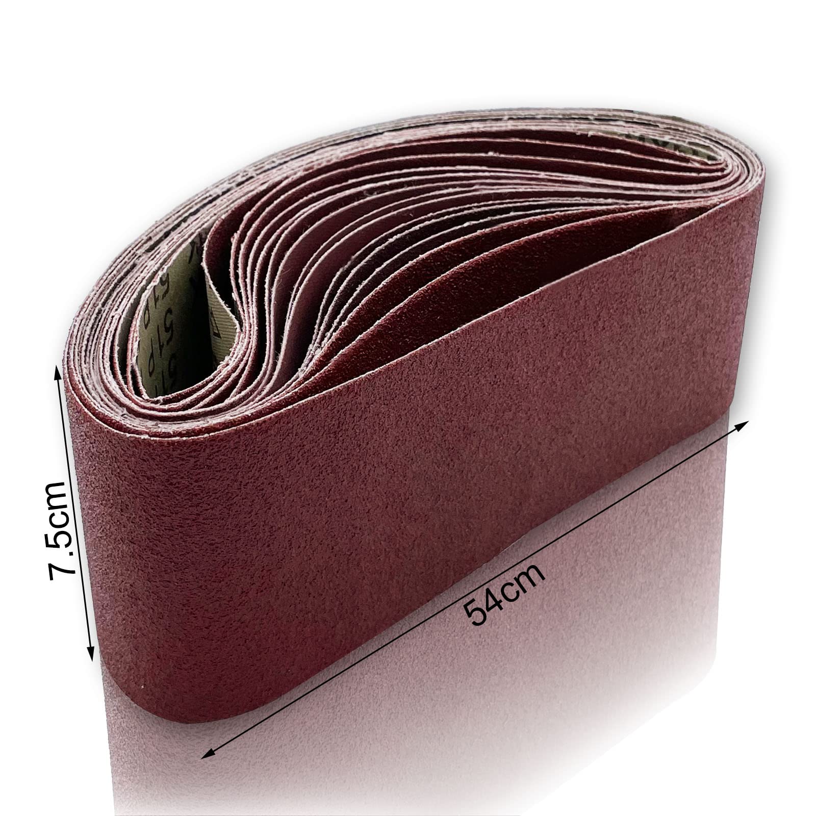 Bande Abrasives, 75 x 533 mm Kit de Bandes Abrasives 3 x Grain 80/120/150/240/400 pour Ponceuse à Bande Stationnaire, Ponceuse à bande, Ponceuse à Disque (15 Pièces)