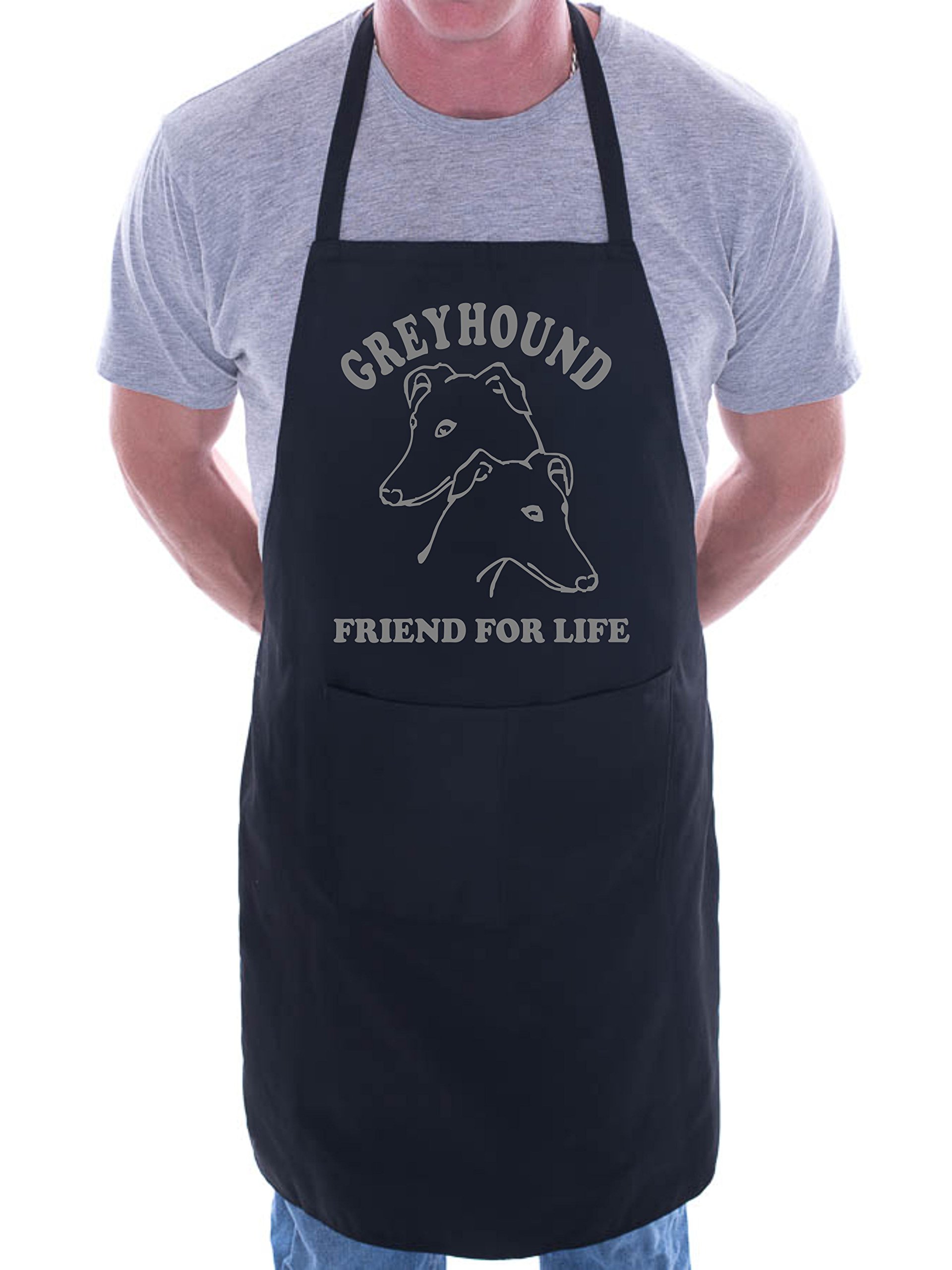 Print4U Greyhound Dog Lover Gift BBQ Cooking Funny Novelty Apron Black