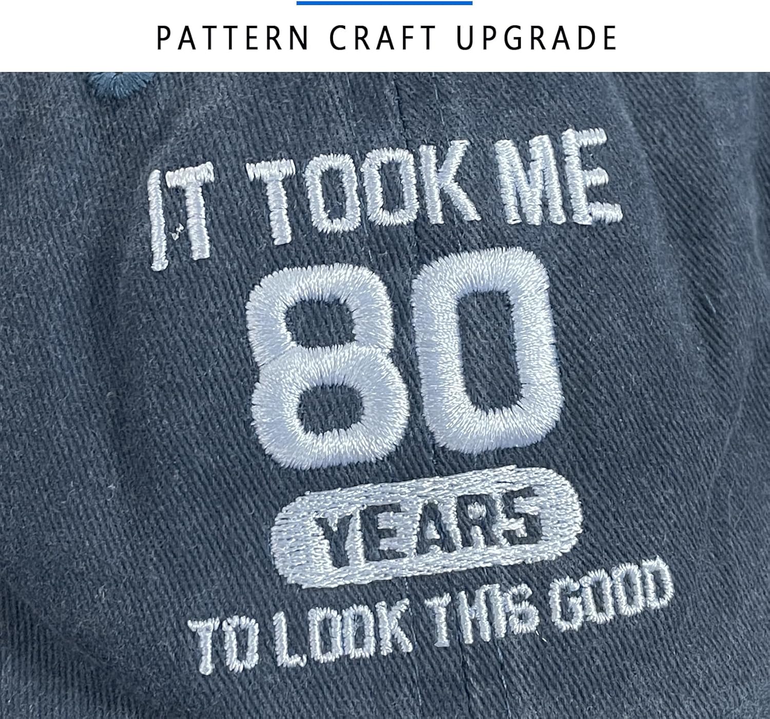 80th Birthday Gifts 80 Year Old Gifts Ideas for Men Women It Took Me 80 Years to Look This Good Hat Washed Cotton Hat - Image 2