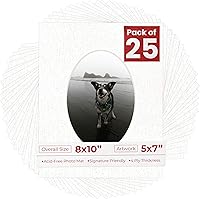 Vista 74 de Tapete de 8 x 10 pulgadas, corte biselado para fotos de 5 x 7 pulgadas, con apertura de tablero de fotos ovalado blanco precortado, sin ácidos, mate