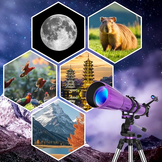 Telescope, Telescope for Adults High Powered, 90mm Aperture 1000mm Astronómico Refractor miniatura 7