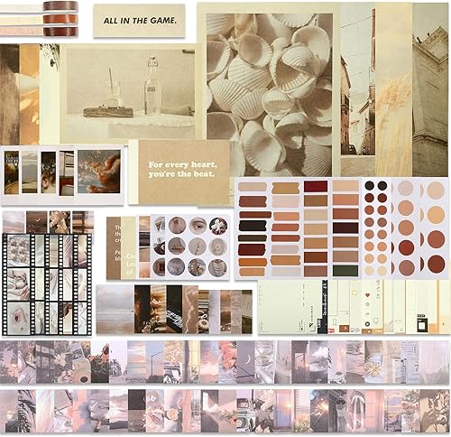 Paquete de 114 suministros de álbumes de recortes para álbumes de recortes, para diario, diario, planificadores de diarios basura, calcomanías de