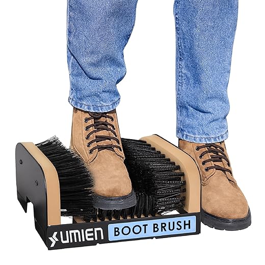 Umien™ Shoe Cleaner Boot Brush: Folding Cleaning Brush Set with Scrubber, Scraper - Ideal for Boots, Outdoor Use and More