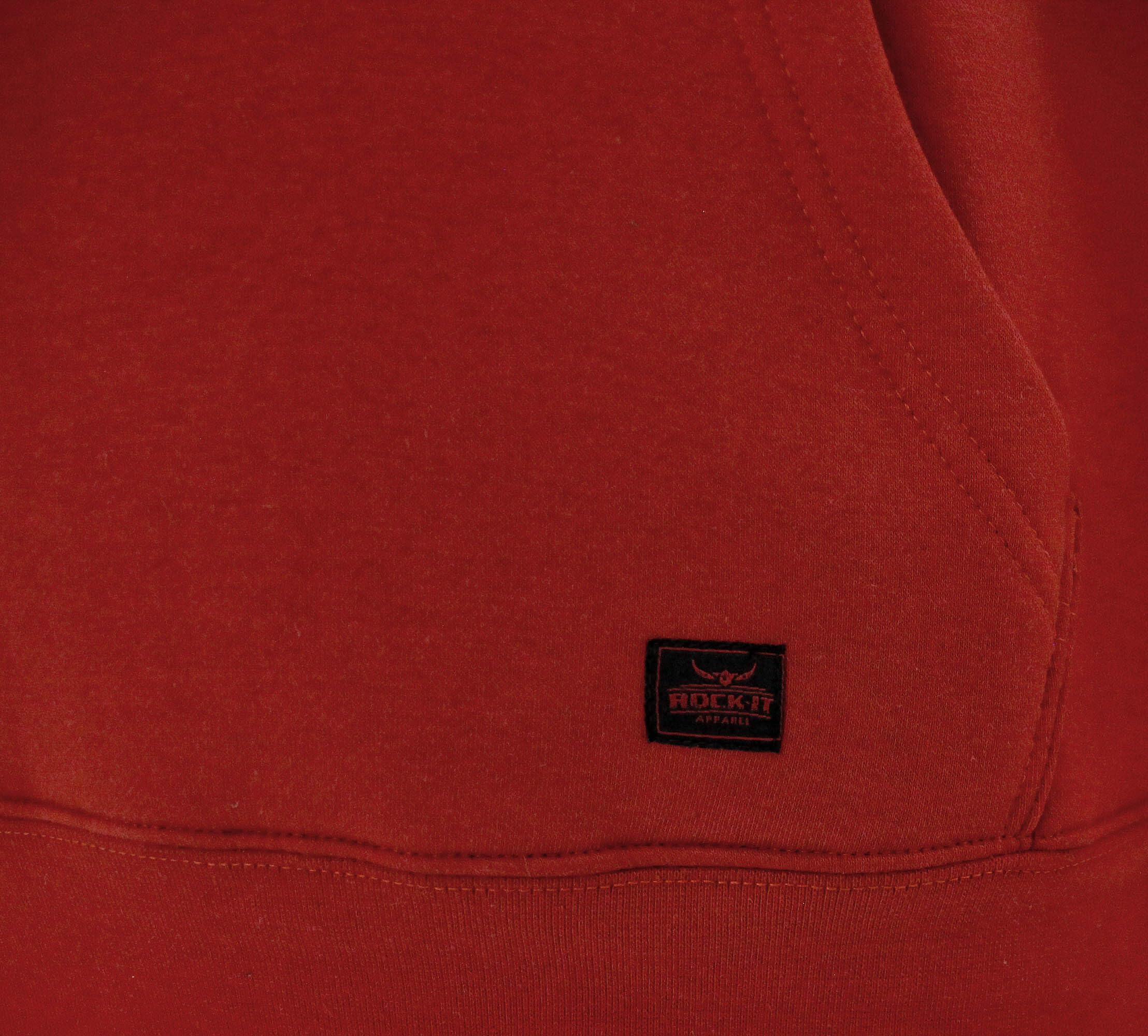 ROCK-IT Apparel® Sudadera con Capucha para Hombre Sudadera Urban Streetstyle con Capucha Cremallera y Forro Polar en el Interior Sudadera con Capucha S-5XL RI1054 Gris