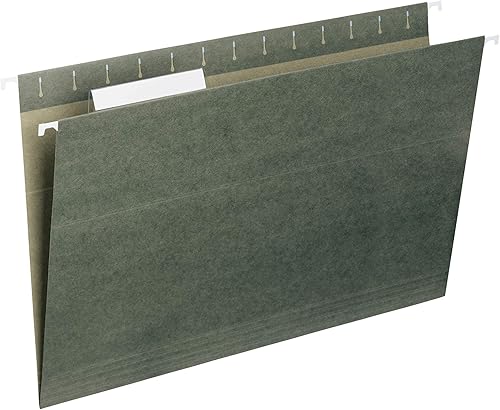 Miniatura 10 de Smead Carpeta colgante con pestaña, pestaña ajustable de corte 13, tamaño legal, verde estándar, 25 por caja (64135) (paquete de 2)