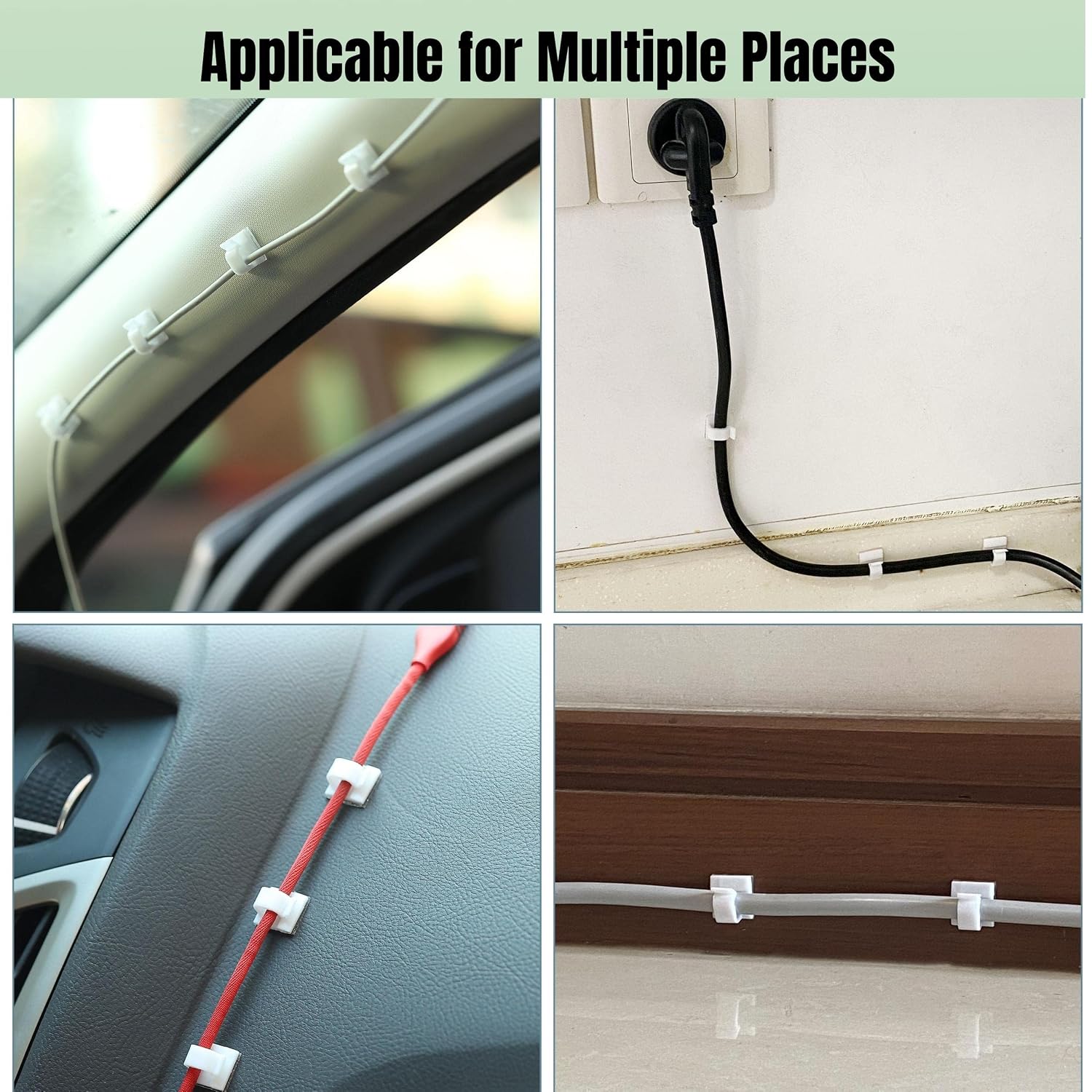 Mr. Pen- Cable Clips, 30 Pack, White, Adhesive Cord Organizer, Cable Organizer, Wire Organizer, Cord Holder for Desk, Cable Holder, Wire Clips, Cord Keeper, Desk Cord Organizer, Cord Clip, Wire Holder