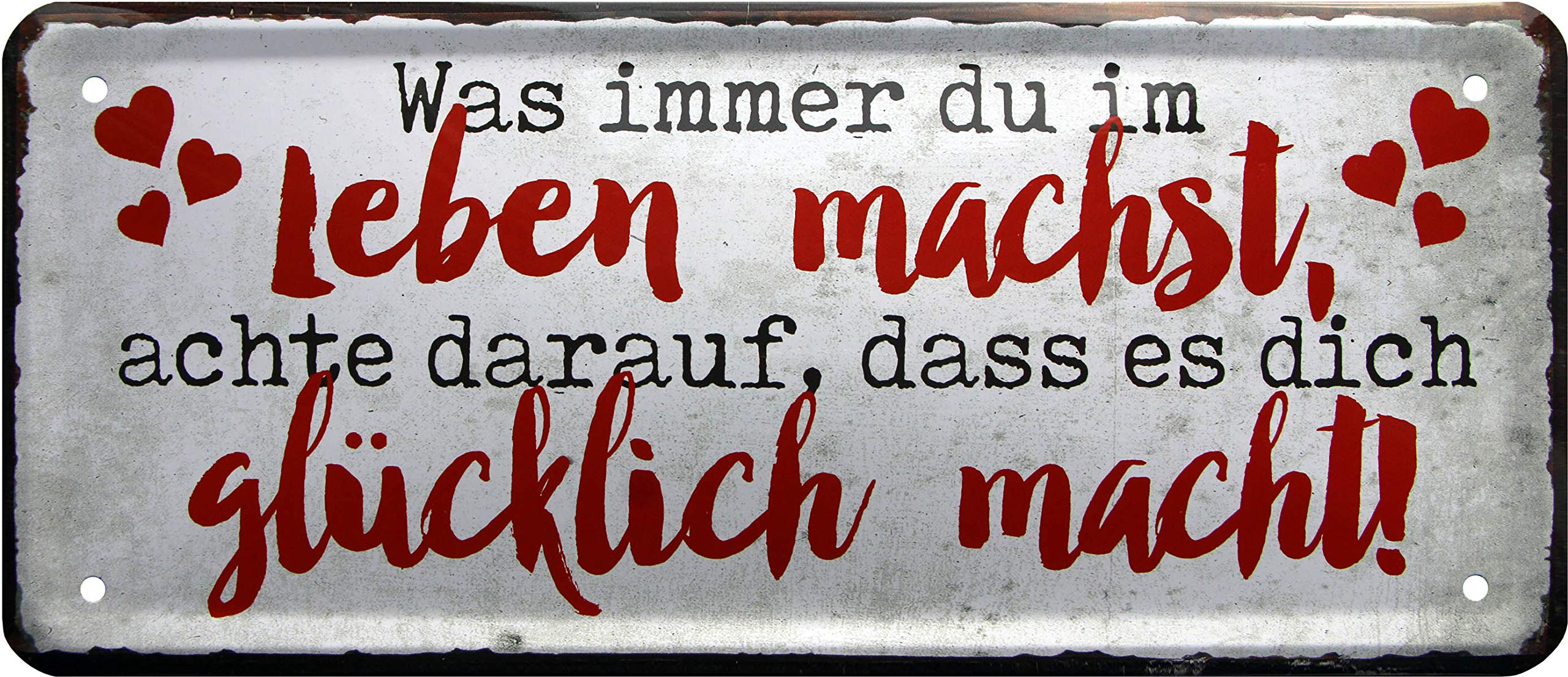 Blechschild 28 cm x 12 cm Wir Haben Eine freundliche Selbstbedienung 28x12 Deko Targa in Metallo 1941