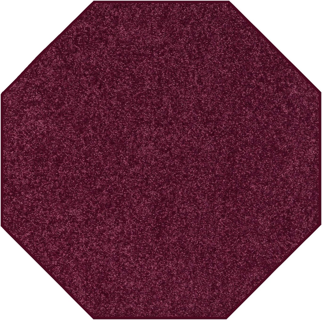 Amazon.com: American Bright Solid Color Area Rugs Cranberry, 5' Octagon ...