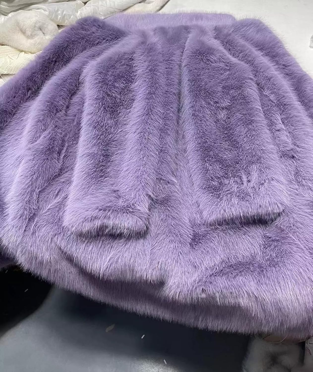 Fluffy Thicken Faux Fur Long Overcoa,Warm Winter Spring Warm Outwear Parka Coat