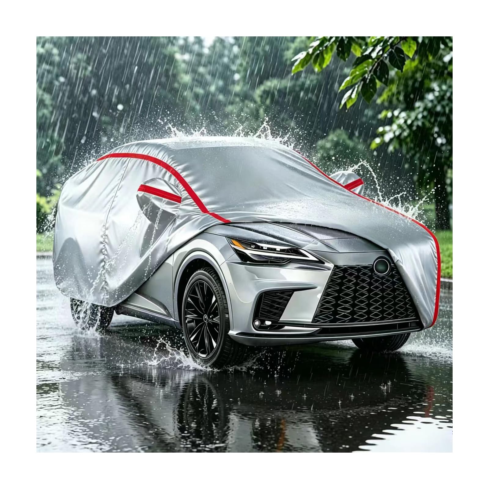Bâche Voiture Extérieur pour BYD Seal U/DM-i (2023-2025), Housse de Protection Étanche Imperméable Respirante Résistante au Soleil, au Vent,Neige Pluie b66
