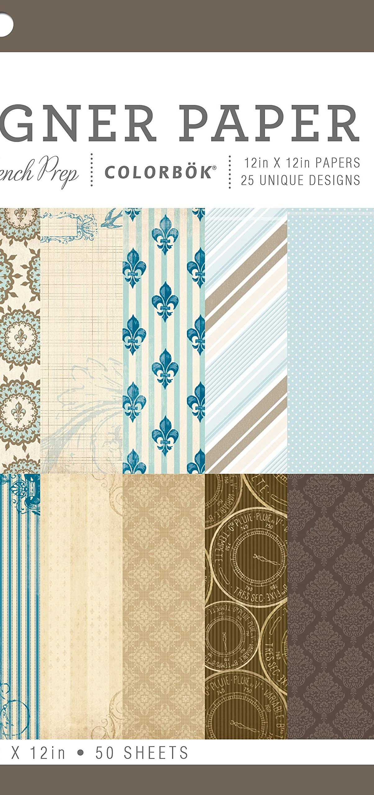 ColorBok Wild & Free Designer Paper Pad – 12x12 Inch, 50 Sheets For Scrapbooking & Crafting