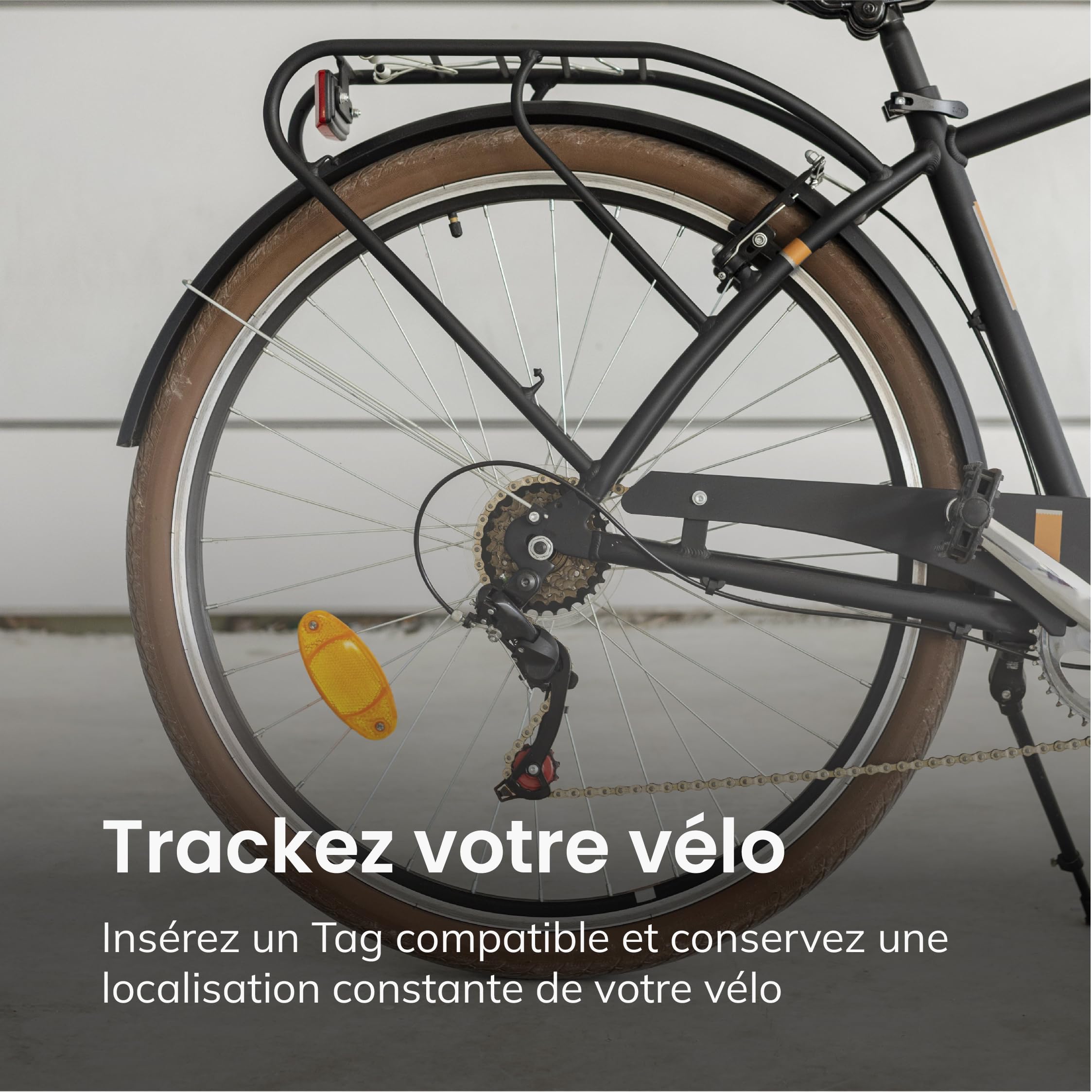 OVERADE Innovation Française - AIRFLEC x2 - Support pour Tracker GPS AIRTAG - Catadioptres de Roues - Alarme Antivol Vélo
