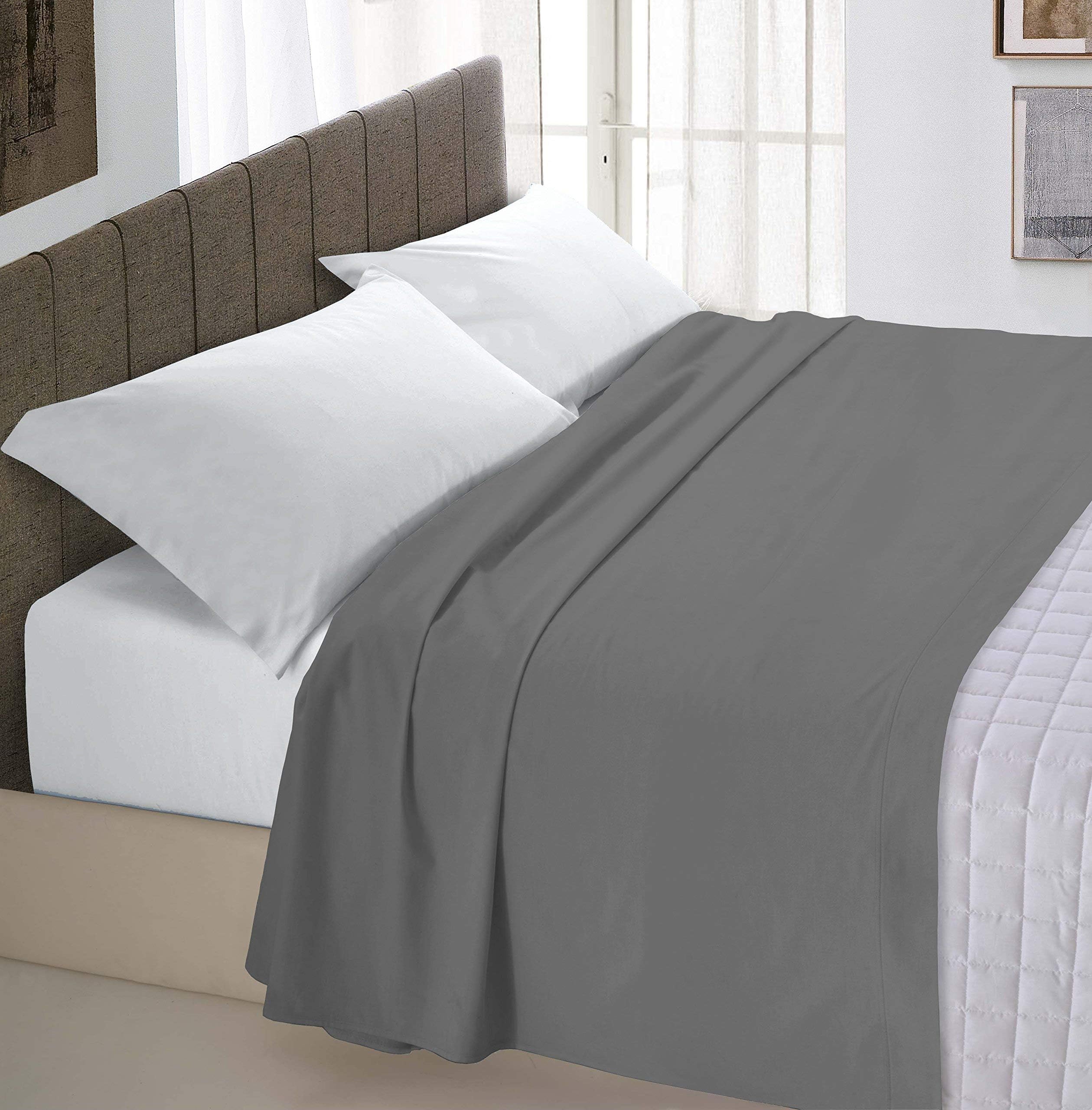 Emma Barclay Lenzuolo di lusso in cotone egiziano a 200 fili, per letto super king, colore: bianco