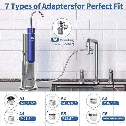 Mist Countertop Stainless Steel Water Filtration System 5 Stage