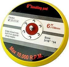 Klett-Schleifteller für Excenterschleifer Ungelocht Ø 150mm 5/16 Zoll *24 UNF Außengewinde Gelb