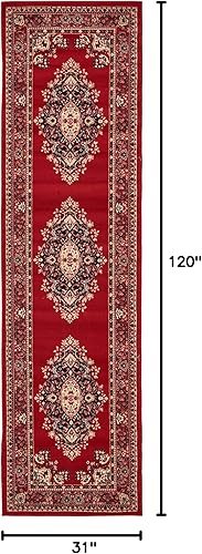 Vista 344 de Unique Loom Reza Collection- Alfombra, Polipropileno, Marrón Marrón/ marfil