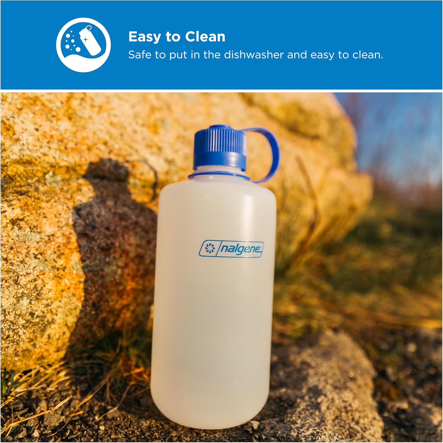 Nalgene HDPE Narrow Mouth BPA-Free Water Bottle, 32 oz