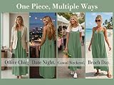 Générique Backless Lounge Dress – Casual Sleeveless Dress Women's Chic and Elegant Summer Pretty Boheme Beach Rode Cami House Dress for Women Soft Loose Fit Dresses Cotton Gauze for Beach Vacation - 4