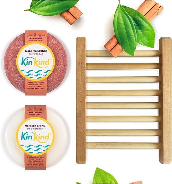 KinKind Make me SHINE! Shampoo bar and Conditioner bar Starter Set with