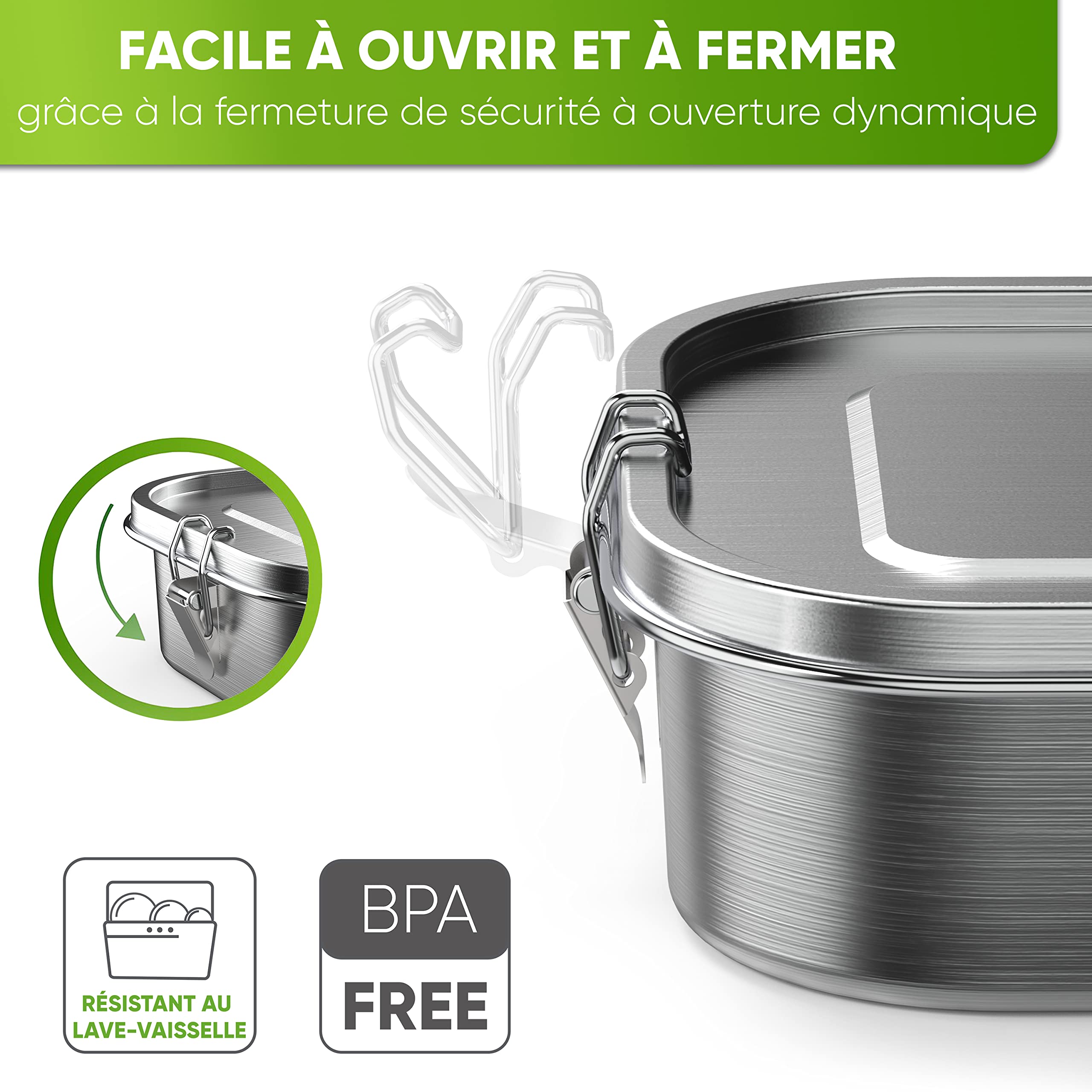 BOITE A REPAS,Yellow Single Layer--Boîte à Déjeuner Portable En Acier Inoxydable Pour Enfants