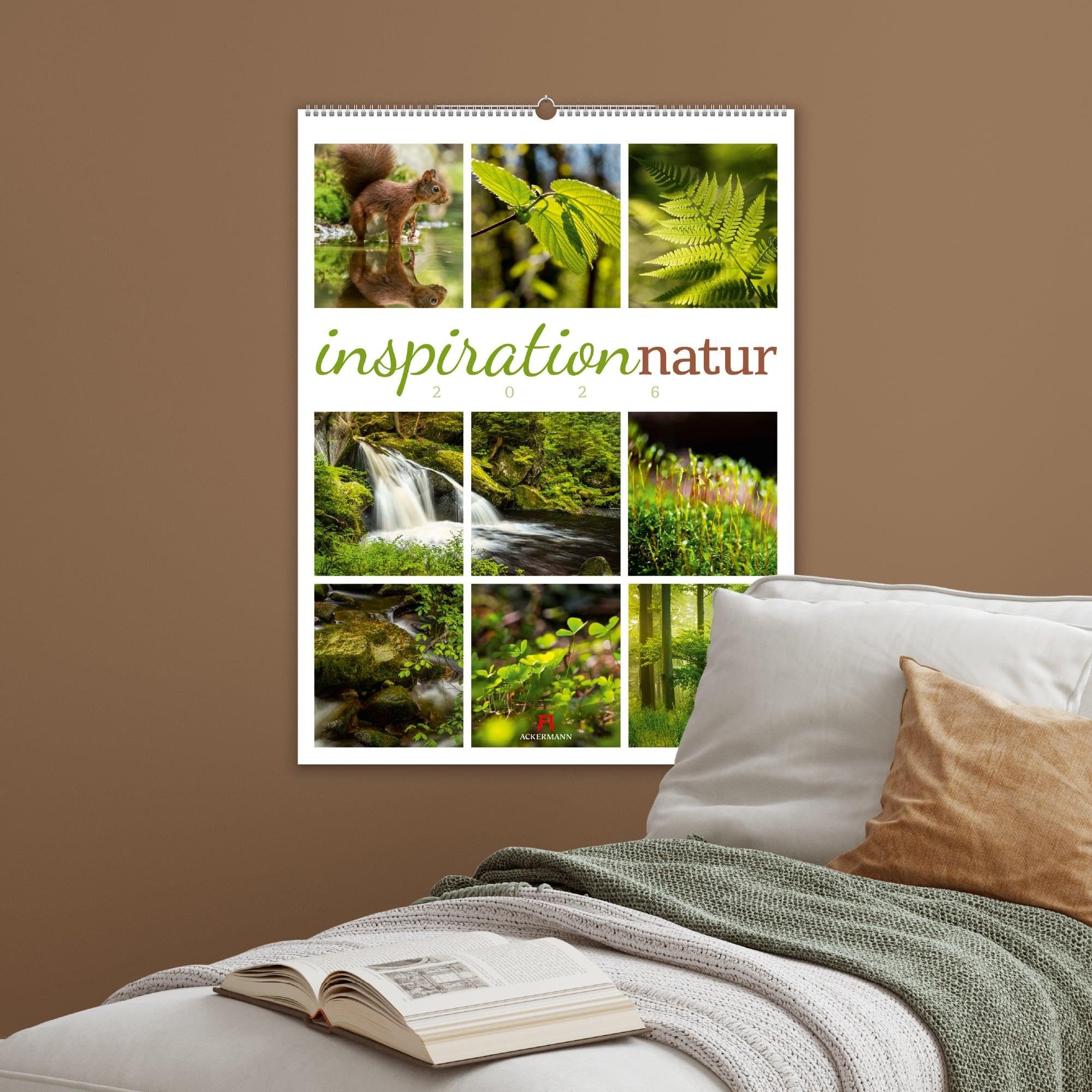 Inspiration Natur Kalender 2026 | Vielfältiger Natur-Kalender im großen Hochformat (50x66 cm) | Mehrteilige Bildmosaike im Triplet-Stil
