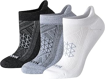 Hanes Women's No Show Running Socks, Absolute Run Socks, Breathable No Show Tab Socks for Running, 4-pack