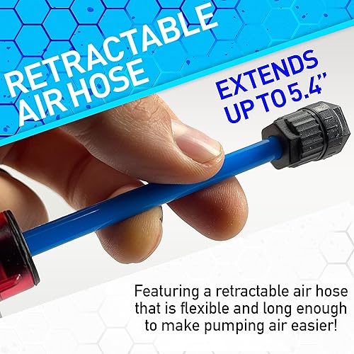 Miniatura 3 de Franklin Sports 14-Inch Dual Action Inflating Pump, Blue