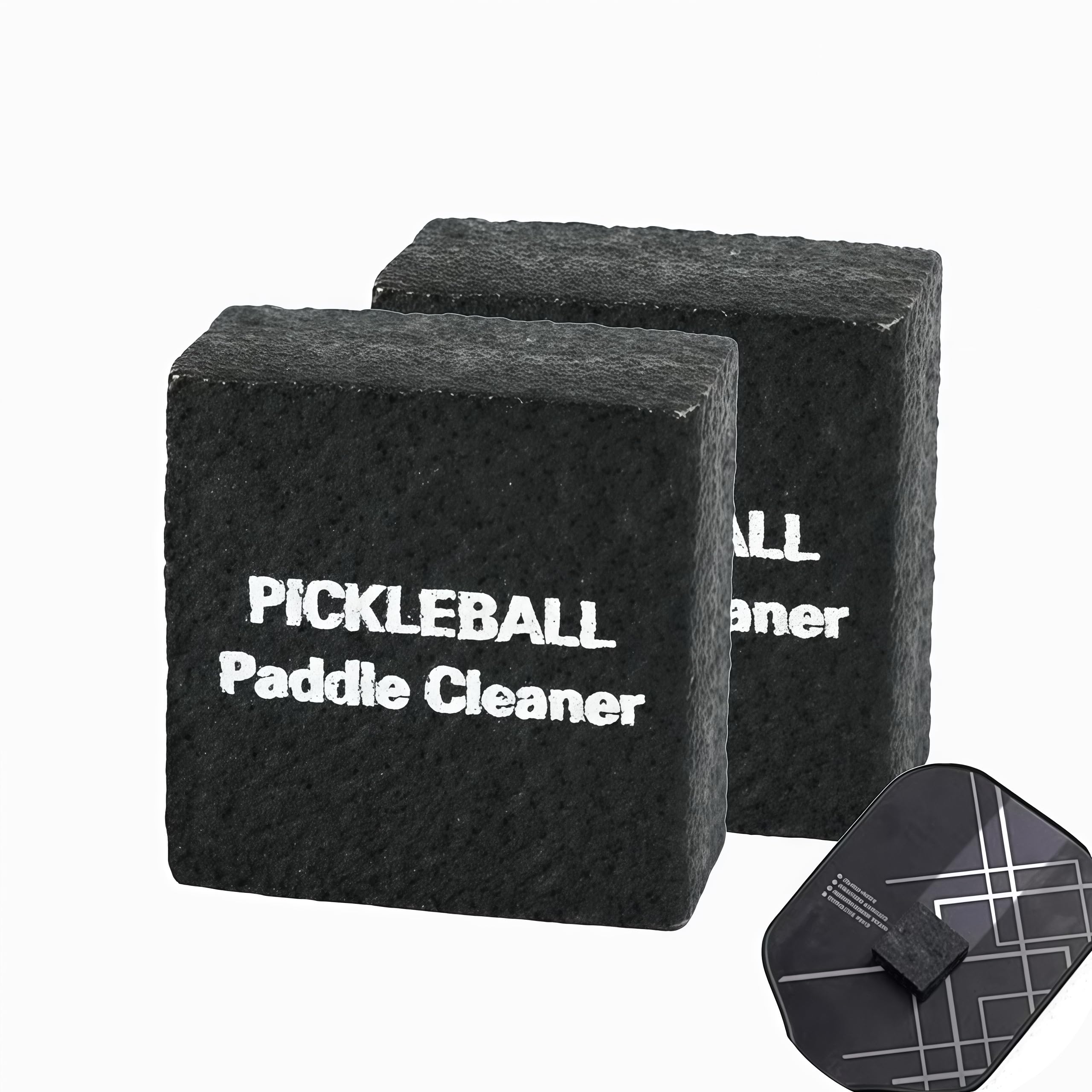 2 Pack Pickleball Paddle Eraser Pickle Ball Racket Cleaner Removes Ball Residue, Dirt, Enhanced Spin Performance, Latex-Free, Scratches, Universal Compatibility