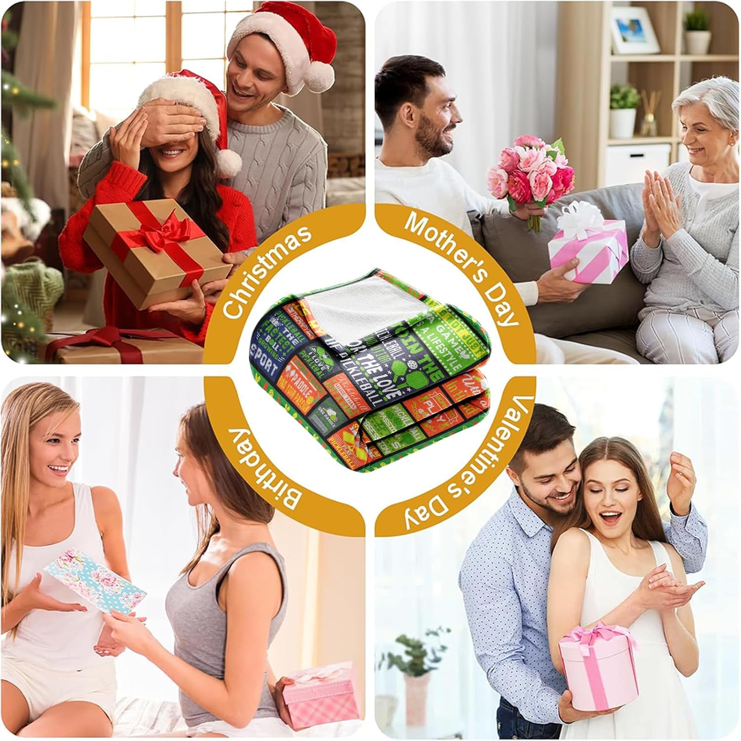 Pickleball Gift Blanket 50'' x 60'' — Unique Game Room Decor Throw — Gifts for Pickleball Lovers Players Coaches Teens — Birthday Christmas Mother's Day Father's Day Housewarming - Image 5