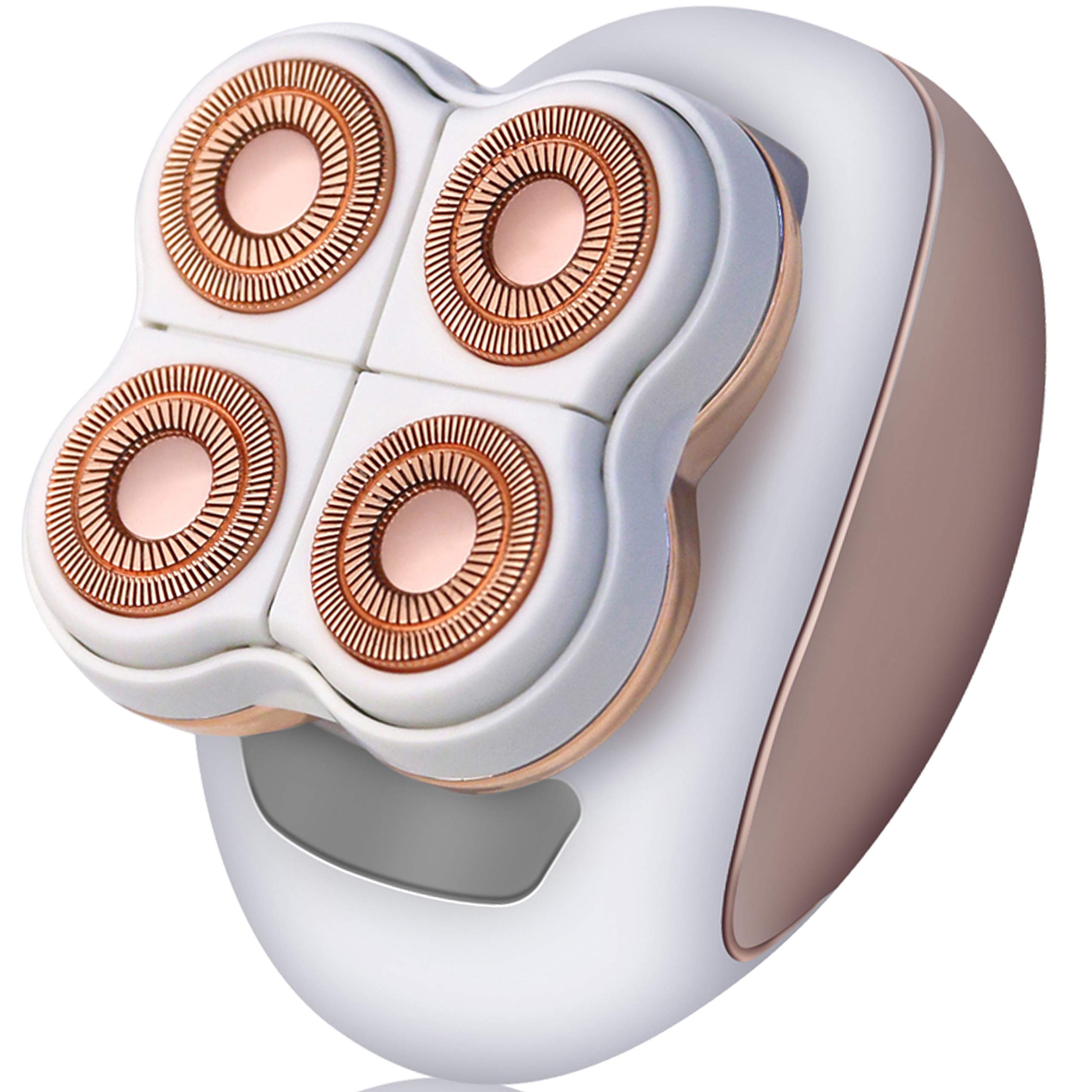 Hair Removal for Women, Sembelle Ladies Electric Shaver - Palm Perfect, Painless, Rechargeable Womens Shaver - Legs, Body, Pubic, Facial Hair Remover - Smooth Finishing Leg Hair Epilator with 4d Heads