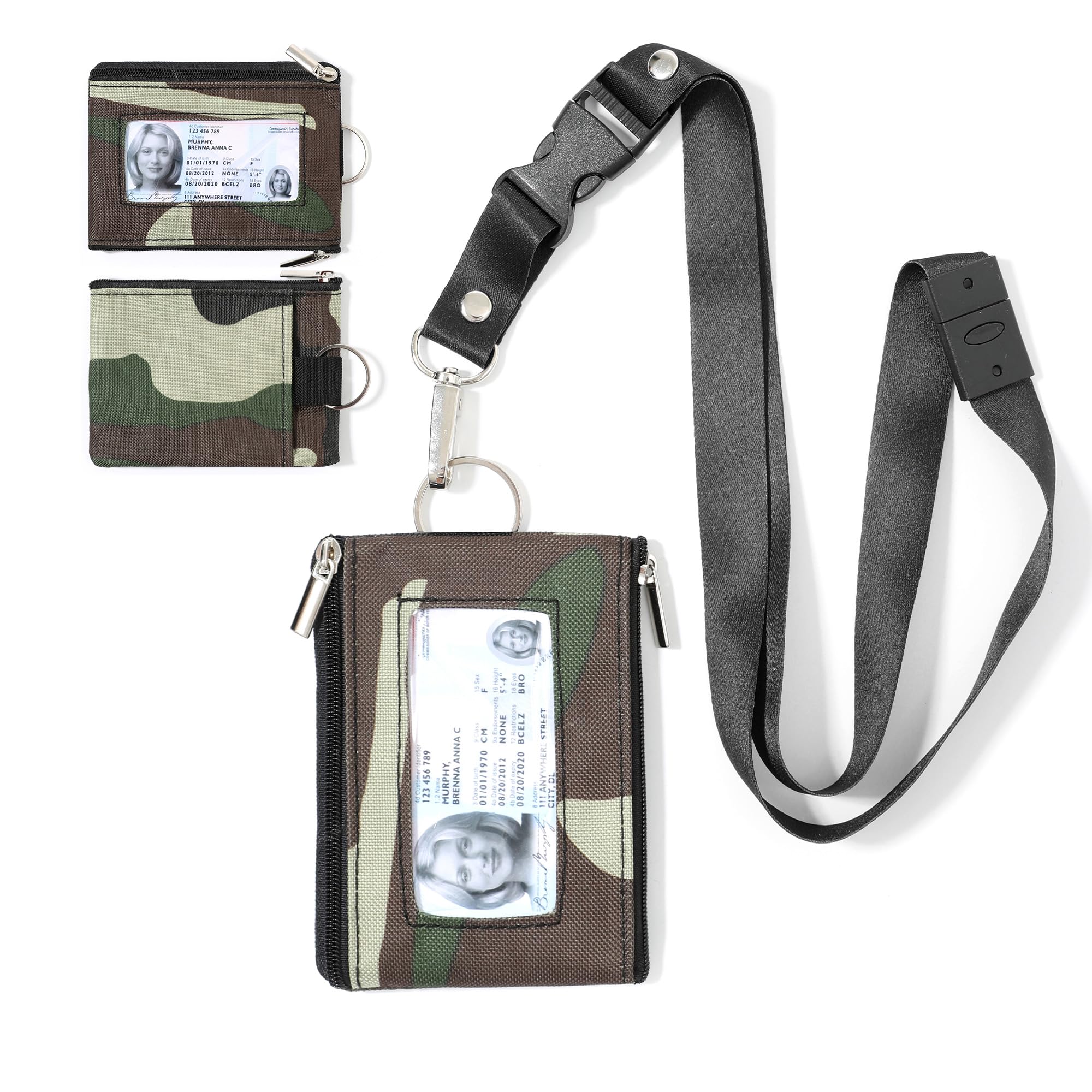 WONDERFUL FLOWER ID Card Holder Breakaway Lanyard, Nylon
