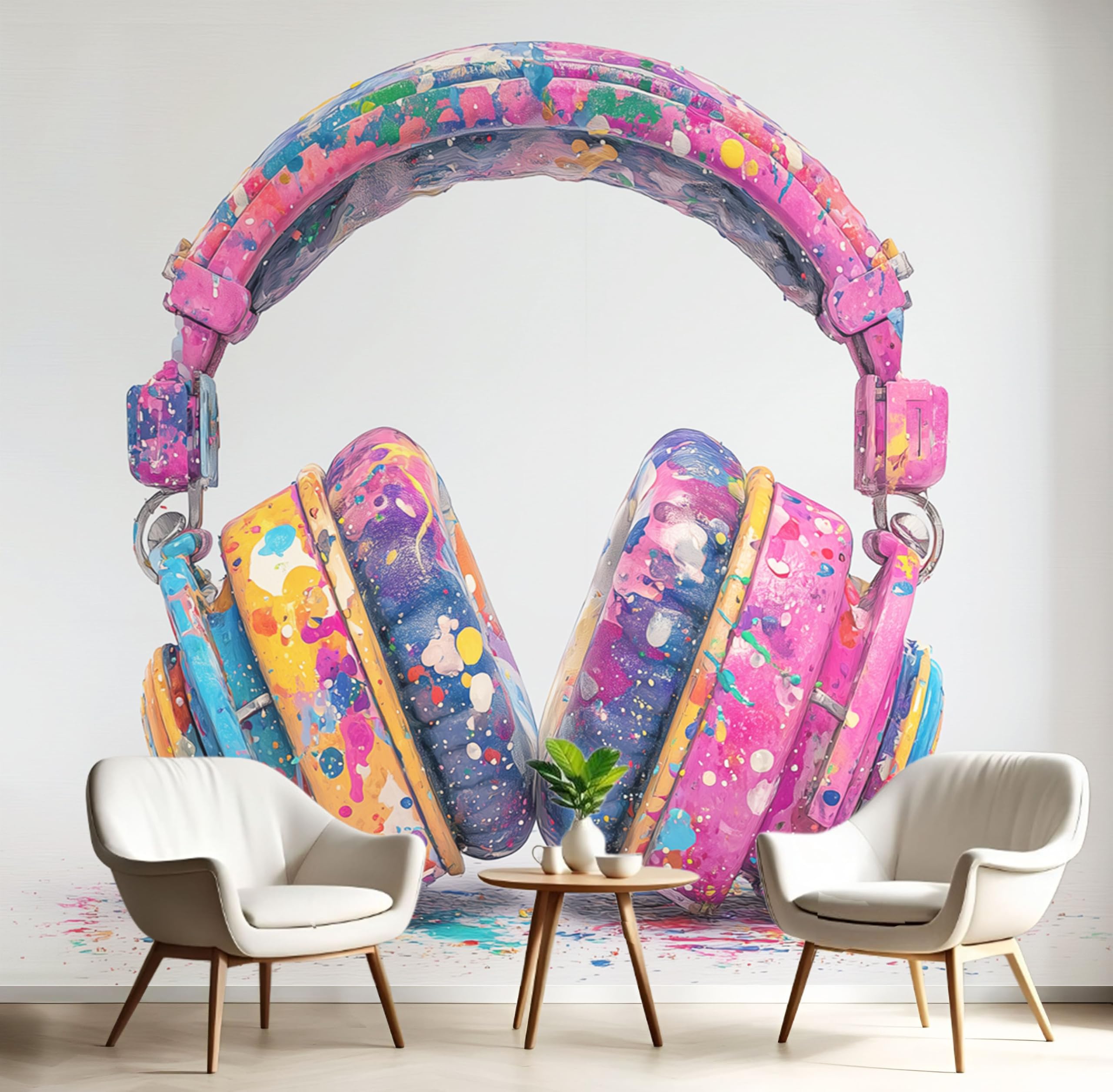 Papier peint panoramique en soie de luxe avec motif casque 3d haut de gamme
