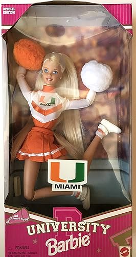 Muñeca Barbie de animadora de edición especial de la Universidad de Miami
