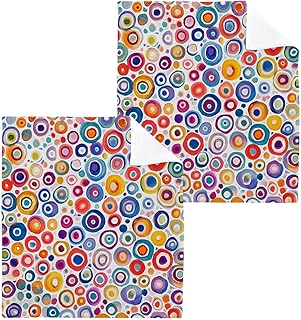 Colourful Circles Washcloths Set of 6-12 x 12...