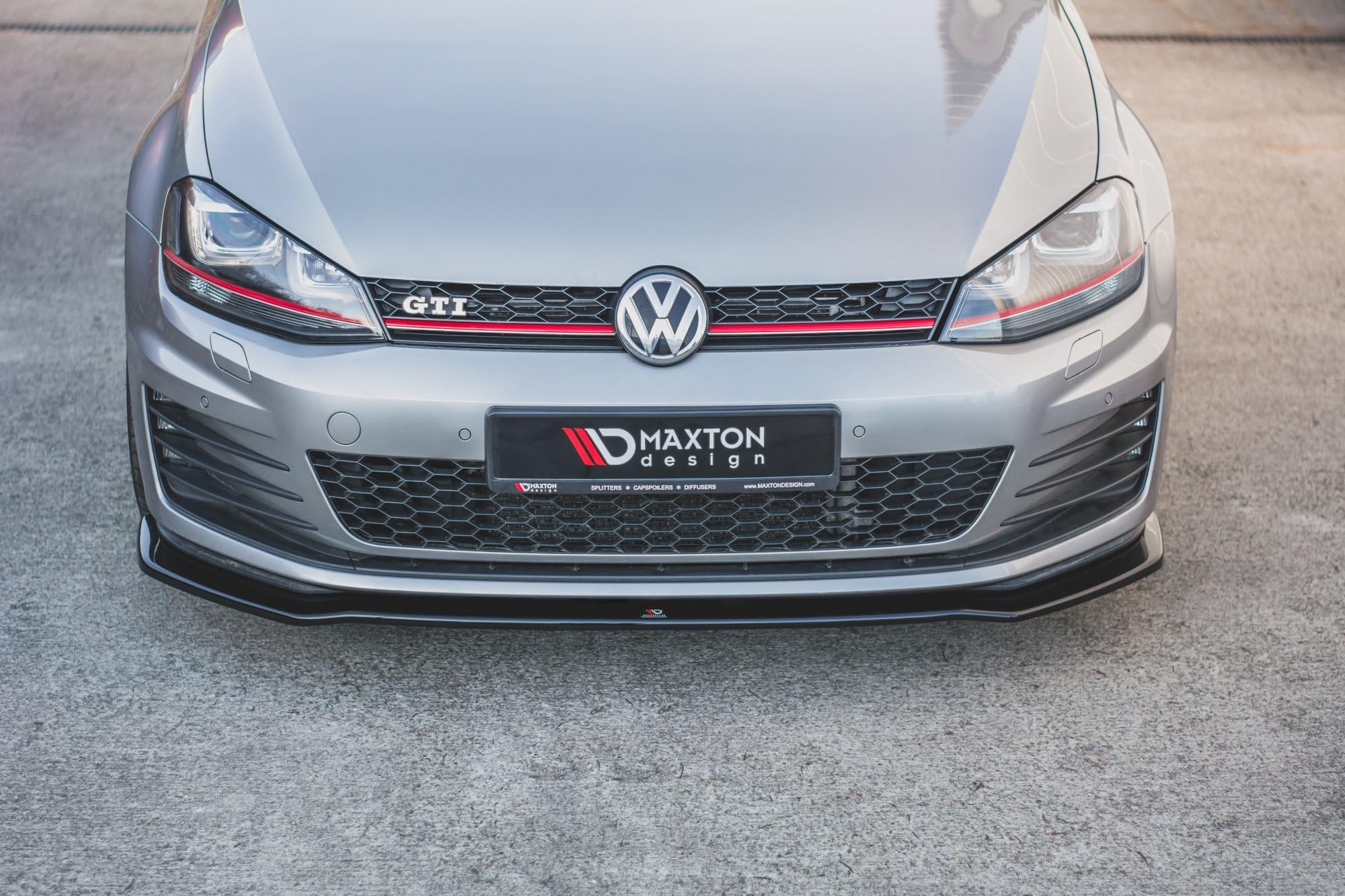 Maxton Design Frontlippe V.2 für VW Golf 7 GTI/GTD (2012-2016) Hochglanz schwarz
