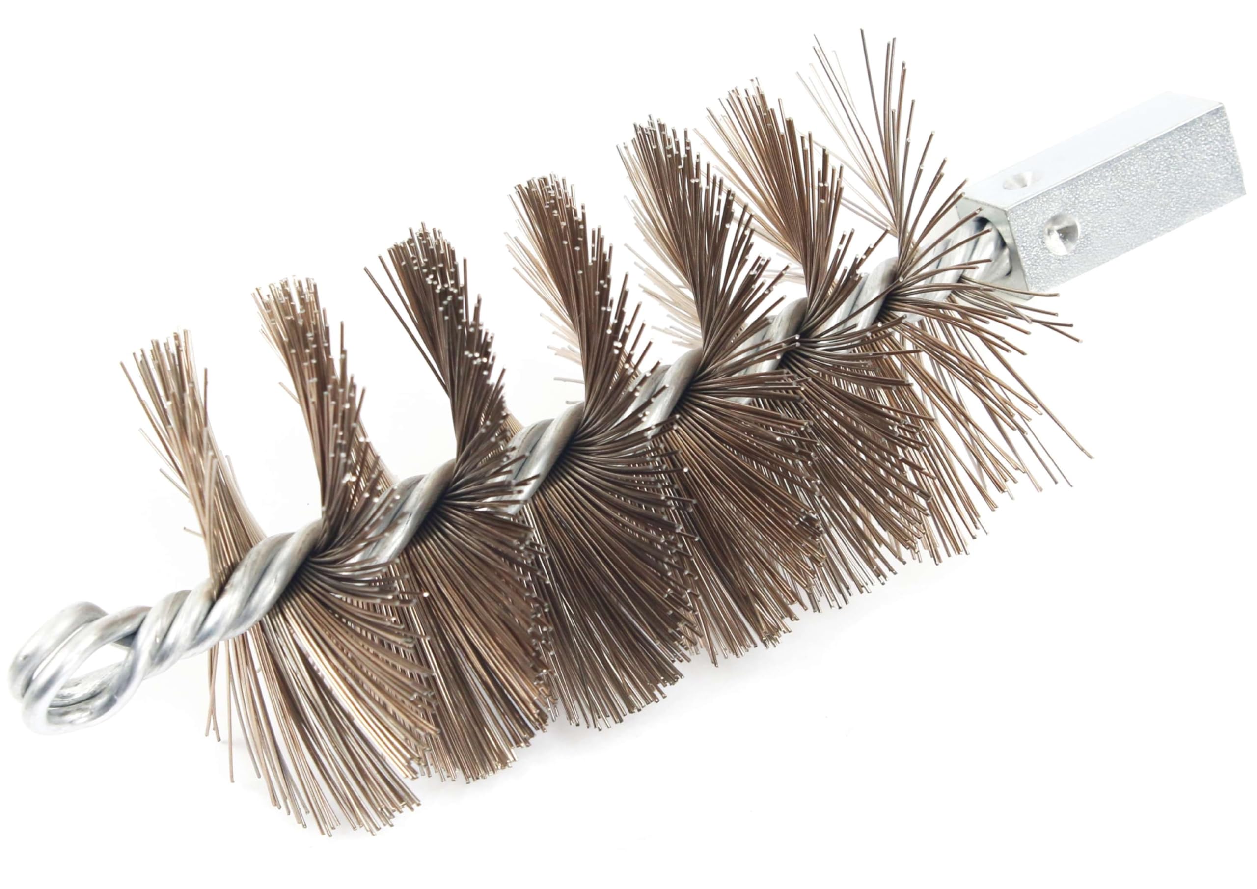 Brosse filetée 150 mm pour décaper les tubes et les angles du bois