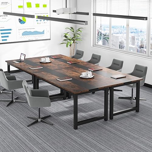 Miniatura 6 de Tribesigns Escritorio ejecutivo de 63 pulgadas, escritorio grande para computadora de oficina con marco grueso, estación de trabajo moderna y