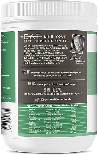 Miniatura 4 de Primal Kitchen Péptidos de colágeno, polvo de colágeno sin sabor, 1.2 libras y polvo de verduras orgánicas Orgain + 50 superalimentos, bayas, 1 mil