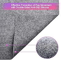 Vista 2 de Agarre antideslizante para colchón y almohadilla de fieltro para alfombra, mantiene el colchón y la alfombra en su lugar, tamaño matrimonial
