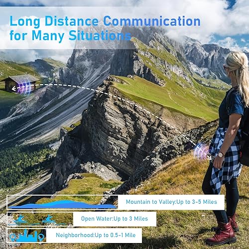 Miniatura 4 de Walkie Talkies para adultos de largo alcance, walkie talkies recargables con 22 canales FRS, radios bidireccionales con linterna LED para